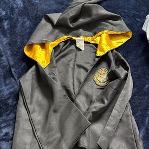 Harry Potter Huffle Puff Black Robe with Gold Lining
